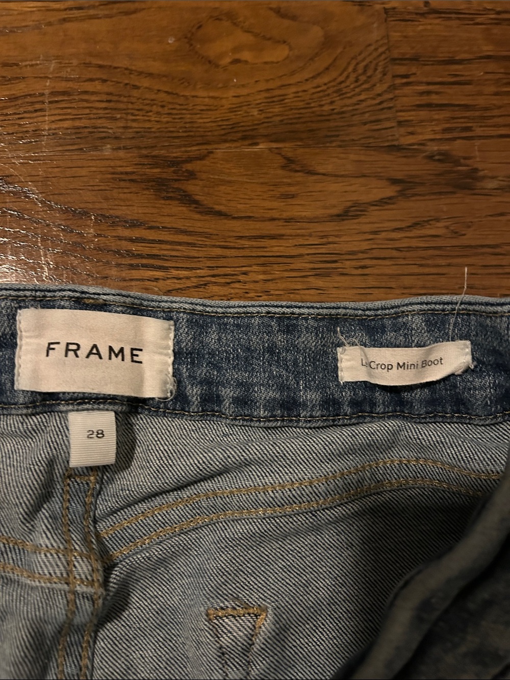 Frame Denim Light Blue Cropped Flare Jeans - Picture 2 of 2